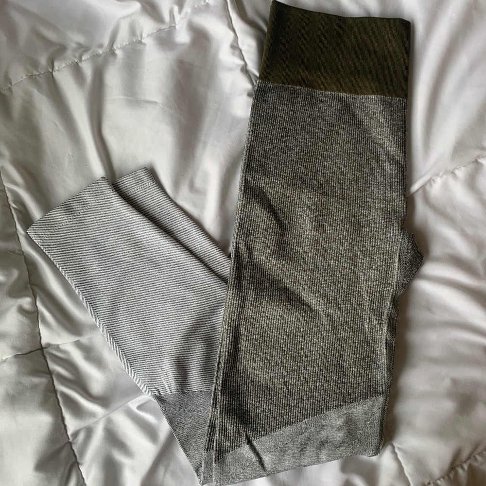 AE olive green seemless leggings
